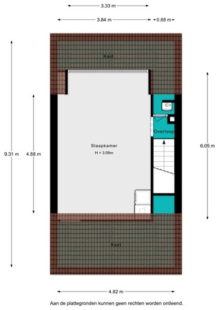 Plattegrond - Van Puttenstraat 71, 4791 EM Klundert - Van Puttenstraat 71-2e verdieping - 2D.jpg